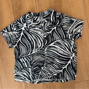 Vintage Jams World Zeeleef Tropical Leaf Rayon Hawaiian Shirt Size 2XL